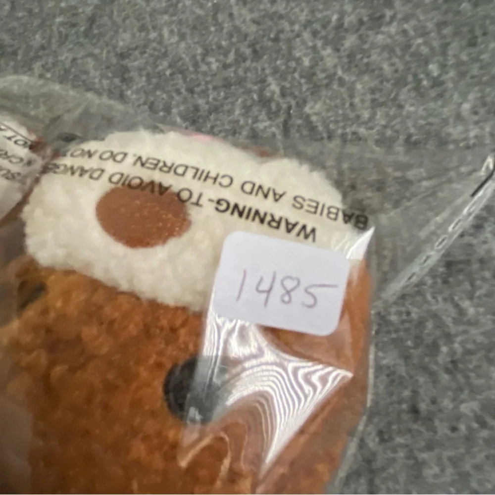 Wonder Nation Baby‎ Slippers Size 4 Brown Dog  Slip On Fuzzy Shoes New